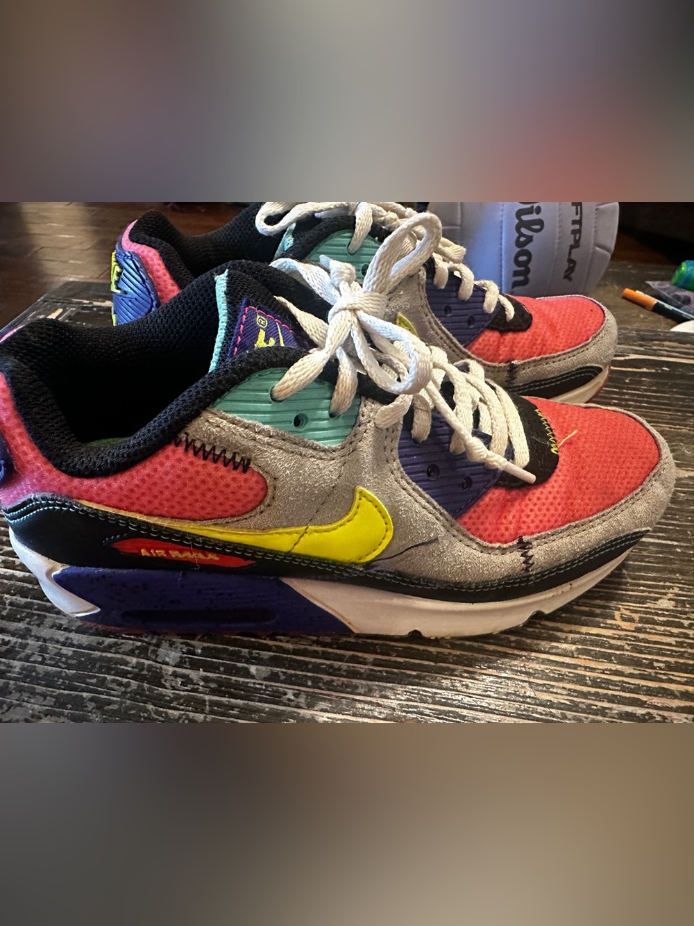 Nike Air Max 90 “Exeter Edition - Neon” Kids Sneakers | Size 3.5Y | Multicolor
